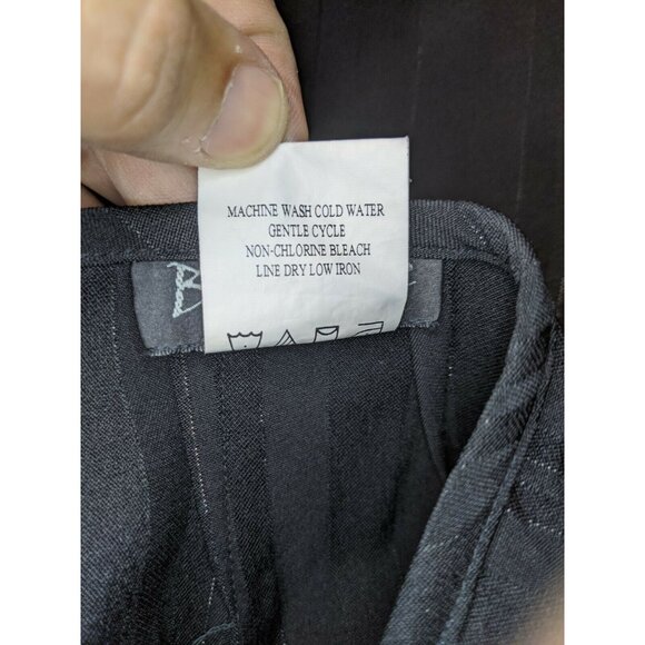 Blu Sage Black Suit Skirt Size 6 Women Pinstriped - Picture 5 of 5